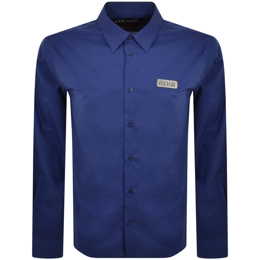 Versace blue dress shirt cheap